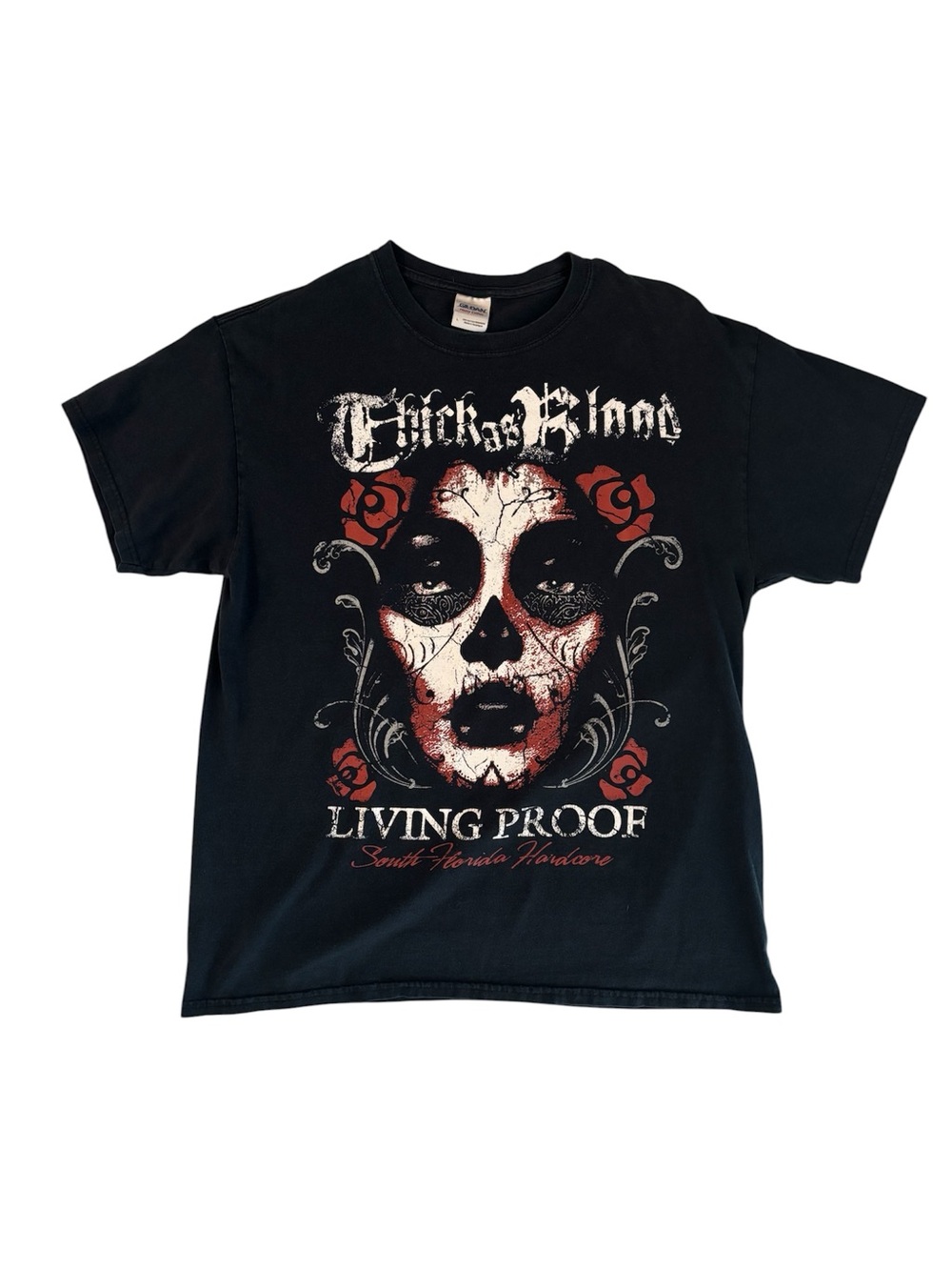 Thick as Blood Living Proof Black Graphic Tee  Men’s Large